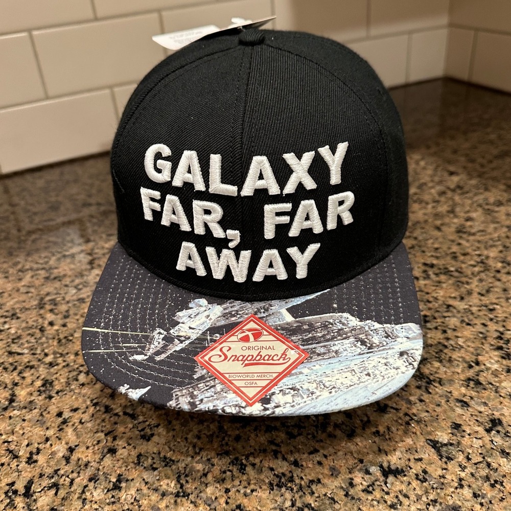Star Wars Bioworld Galaxy Far Far Away Snapback Hat Wool Blend New